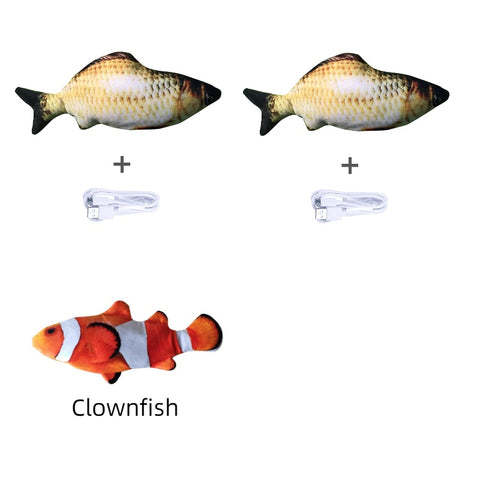 Version sans herbe à chat - Jouet électrique de simulation de poisson sauteur