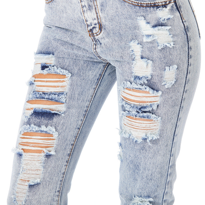 Jeans Women's Ripped Spring Casual Loose Jeans - Fashionner