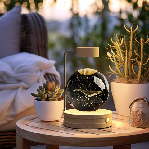 Veilleuse d'intérieur dinosaure cosmique boule de cristal, alimentée par USB, lumière chaude de chevet, cadeau d'anniversaire