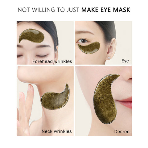 Gel Masque Yeux Perle Noire Cristal Hydratant au Collagène