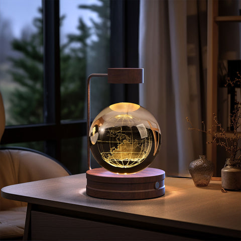 Veilleuse d'intérieur dinosaure cosmique boule de cristal, alimentée par USB, lumière chaude de chevet, cadeau d'anniversaire