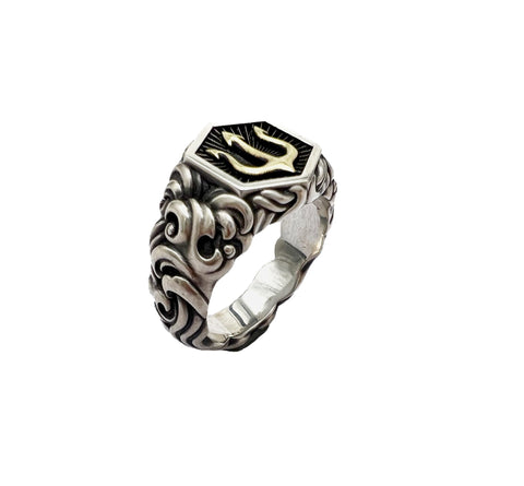 Bague en argent sterling pour hommes au design original