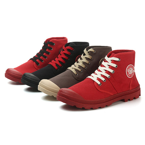 Chaussures en toile décontractées Baskets d'étudiant Tendance polyvalente Hip Hop Montantes Chaussures de randonnée