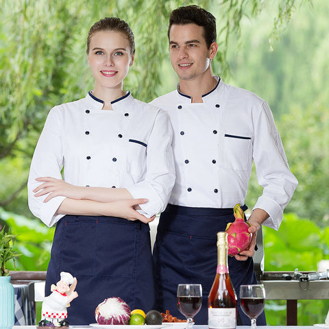 Simple Solid Color Creative Chef's Work Clothes