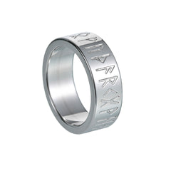 Couple Titanium Steel Ornament Ring
