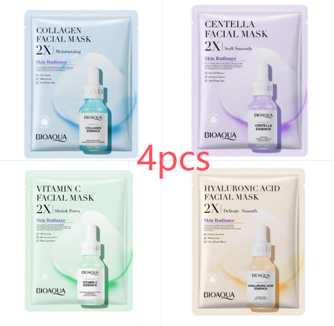 Masque facial au collagène hydratant et raffermissant Masque en tissu Acide hyaluronique Masques faciaux Soin de la peau Gel Soin de la peau