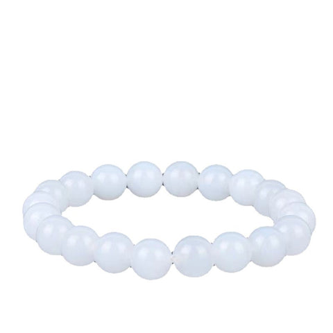 Buy Hotan White Jade Goat Fat Round Bead Bracelet online at Fashionner.