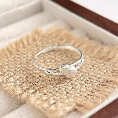 Buy 1 Piece 999 Sterling Silver Gourd Design Ring, Delicate Minimalist Style, Suitable For Daily Wear & Gifting online at Fashionner.