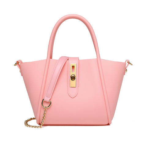 Portable Women's Leather Fashion Vegetable Basket Shoulder Messenger Bag - Fashionner