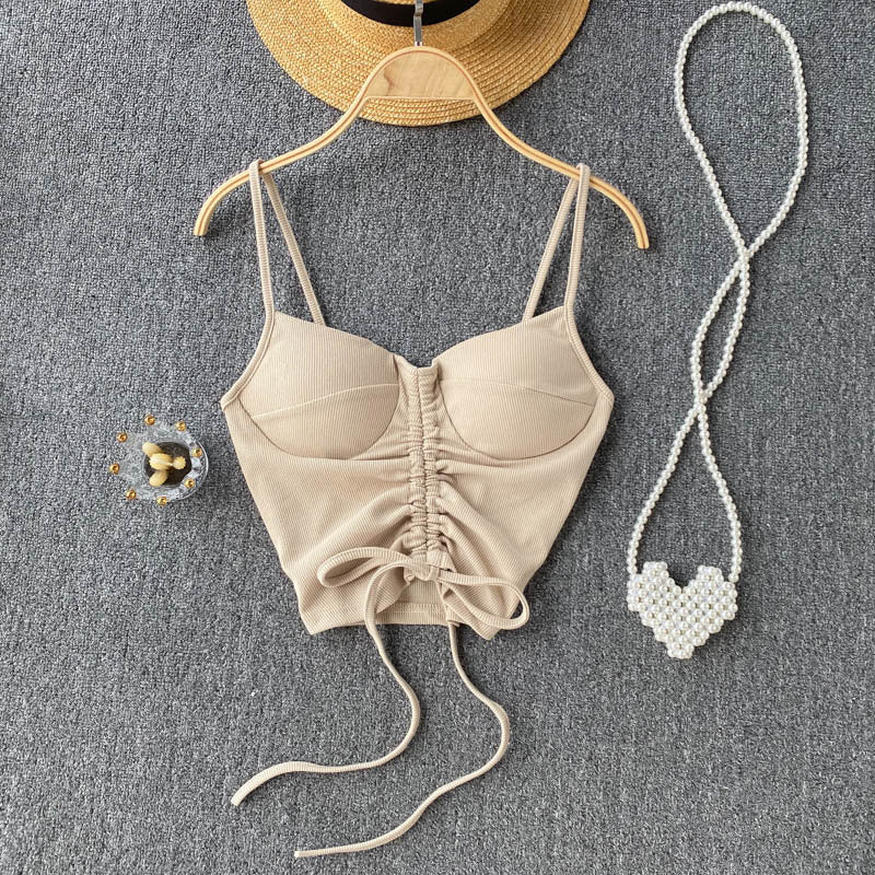 Women's Camisole Fashion Drawstring Slim Fit Vest - Fashionner