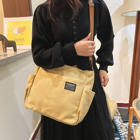 New Women's Canvas Casual Retro Large Capacity Multi-layer Women's Messenger Bag - Fashionner