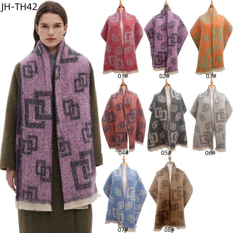 Buy European And American Scarf Men And Women Concentric Square Scarf online at Fashionner.