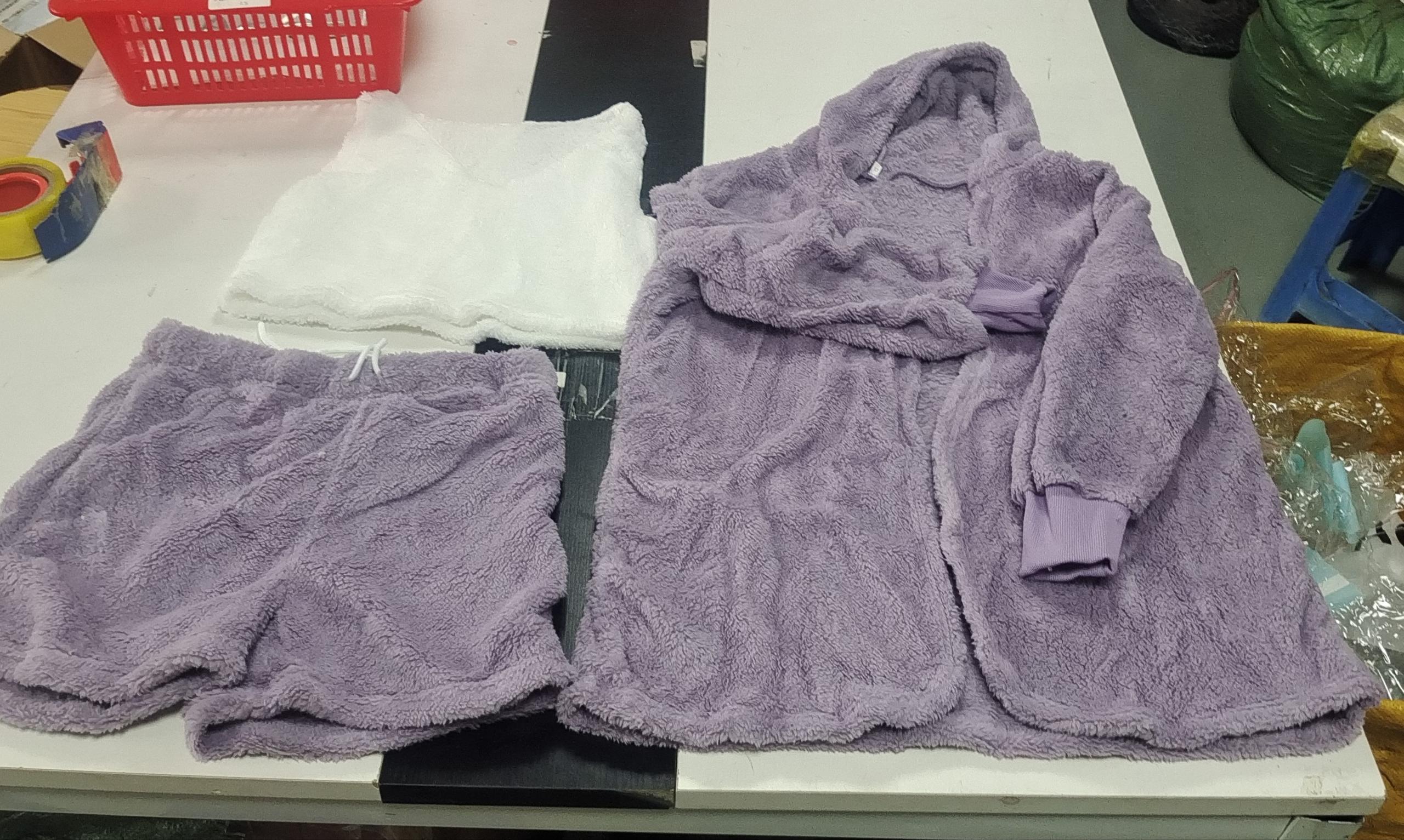 Buy 3Pcs Womens Clothing Long Sleeve Crop Tank Top And Drawstring Shorts Pajama Set online at Fashionner.
