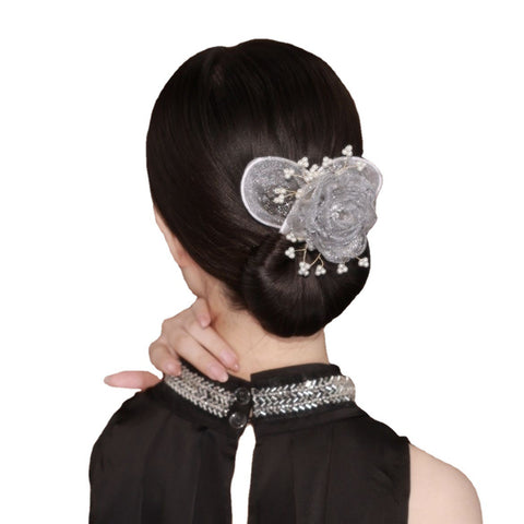 Buy Starry Sky Flower Style Updo Topknot Hair Clip Black Exquisite Headdress online at Fashionner.