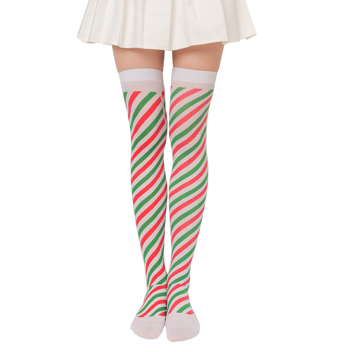 Christmas Plush Doll Knee Socks Bow Stockings - Fashionner