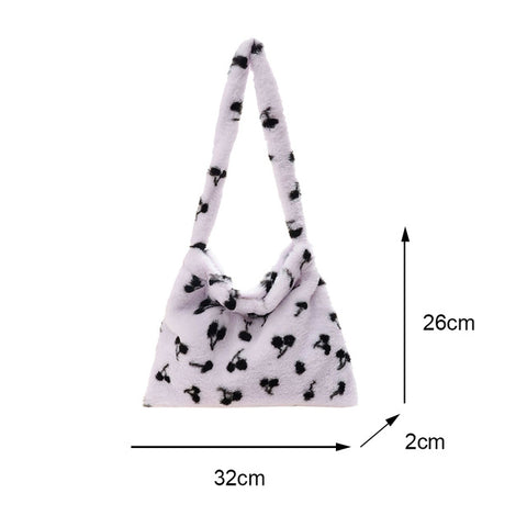 Portable Plush Handbag For Women - Fashionner