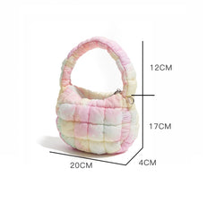 Cloud Bag Bubble Pleated Nylon Puff Handbag - Fashionner