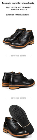 Baskets basses en cuir pour hommes, à bout rond, style décontracté