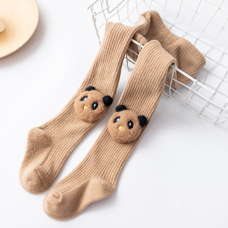 Infant Bottoming Combed Cotton Panda Children Pantyhose - Fashionner