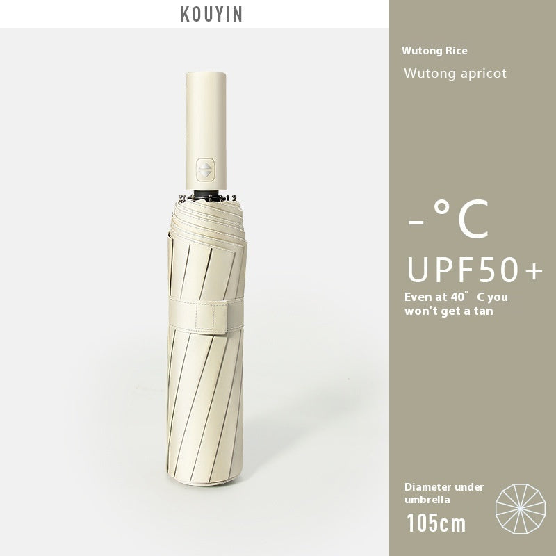 Full-automatic Folding Umbrella Rain And Rain Dual-purpose Sunshade