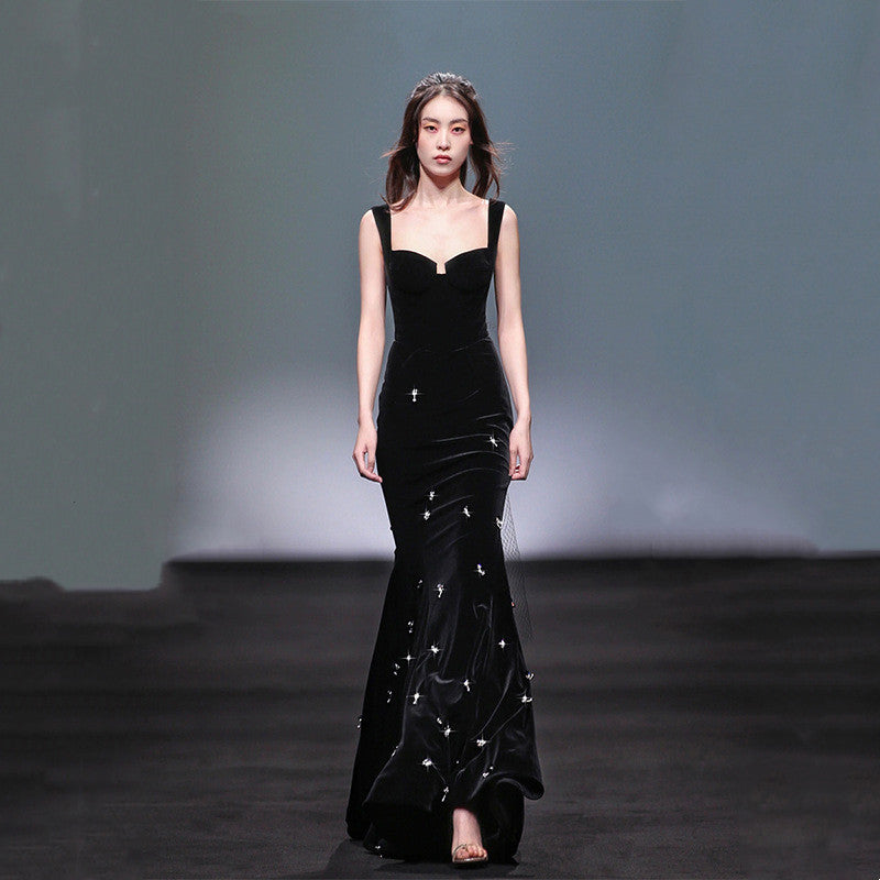 Slender Fishtail Annual Party Banquet Evening Dress