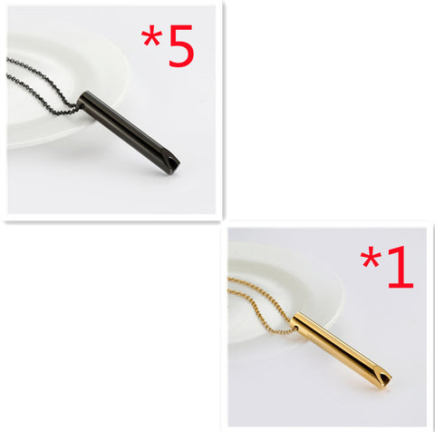 Collier de respiration Réglable Respiration Soulagement de la pression Ornement Bijoux de décompression en acier inoxydable