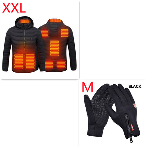 Nouvelle veste chauffante électrique USB en coton, manteau chauffant, vêtements thermiques, gilet chauffant pour homme, hiver
