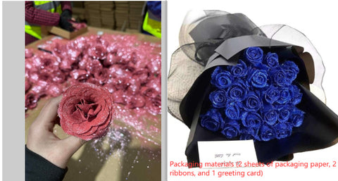 Bouquet de mariée personnalisé de la Saint-Valentin avec fleurs fraîches éternelles