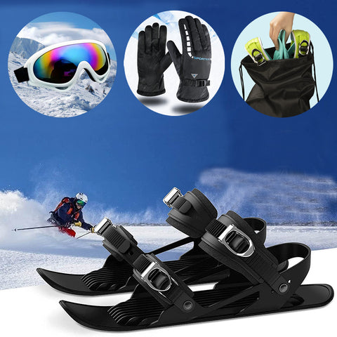 Mini-skis portables courts et réglables pour la neige