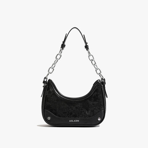 Women's Frosted Vintage Autumn And Winter Textured Shoulder Messenger Bag