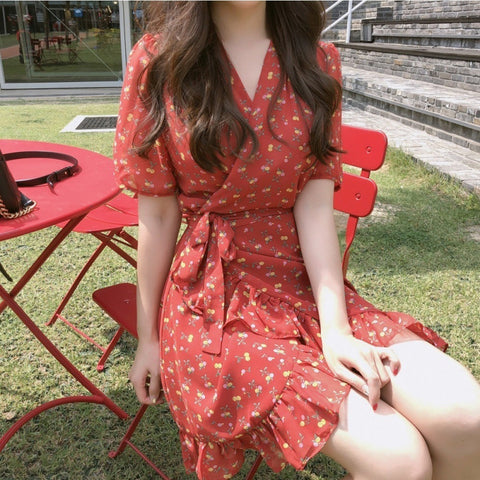 Robe fleurie Premier amour pour fille chic