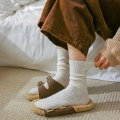 Women's Fashion Rhombus Wool Socks - Fashionner