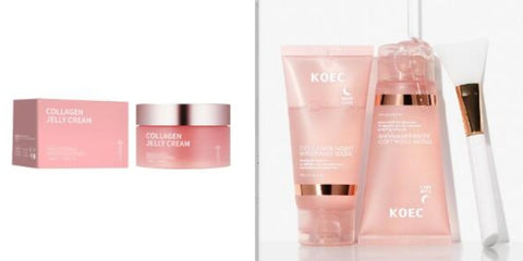 Crème Visage Gelée au Collagène Niacinamide Gel Hydratant et Éclaircissant Masque Facial Anti-âge Resserre les Pores Essence Crème Gelée