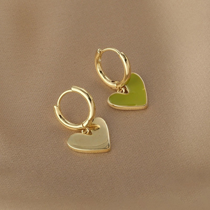 Love Heart Ear Rings Sweet Peach Heart Ear Clip