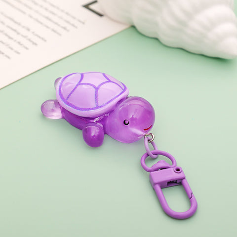 Porte-clés Petite Tortue Lumineuse Pendentif Mignon
