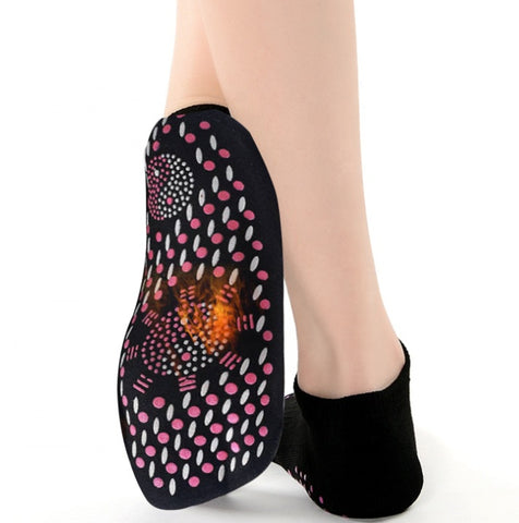 Hot Moxibustion Massage Health Care  Warm Feet Cold Socks - Tourmaline Thermal Circulation Self-Heating Shaping Socks, Tourmaline Acupressure Self-Heating Shaping