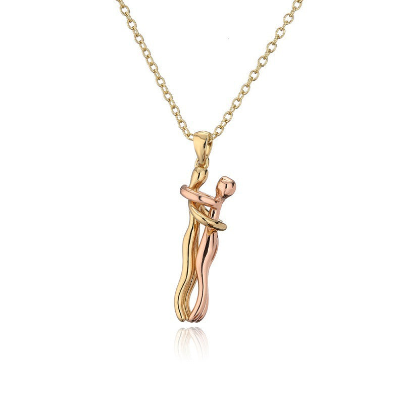 Buy Special-Interest Design Couple Hug Pendant Necklace online at Fashionner.