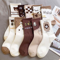 Women's Fashionable Hundred Cute Sweat Absorbent Long Socks - Fashionner