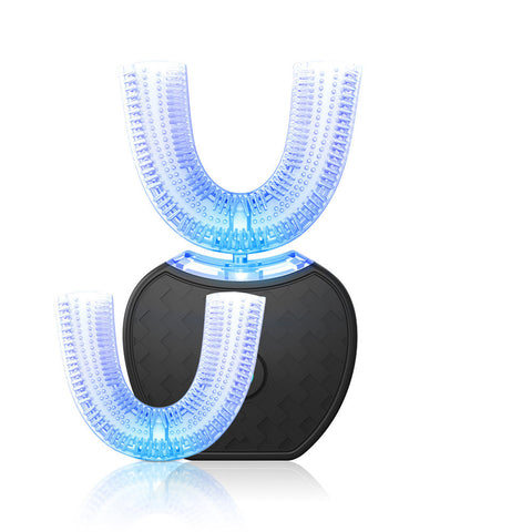 Brosse à dents électrique automatique intelligente 360 degrés étanche en forme de U, blanchissante, lumière bleue, chargement USB