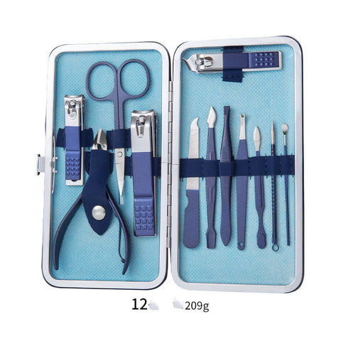 Professional Scissors Nail Clippers Set Ear Spoon Dead Skin Pliers Nail Cutting Pliers Pedicure Knife Nail Groove Trimmers - Fashionner