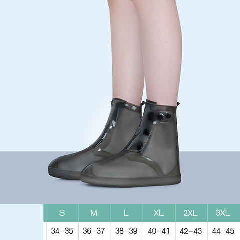 Nouvelles Couvre-Chaussures Imperméables Hautes Réutilisables en PVC Blanc pour Femmes