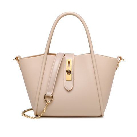 Portable Women's Leather Fashion Vegetable Basket Shoulder Messenger Bag - Fashionner