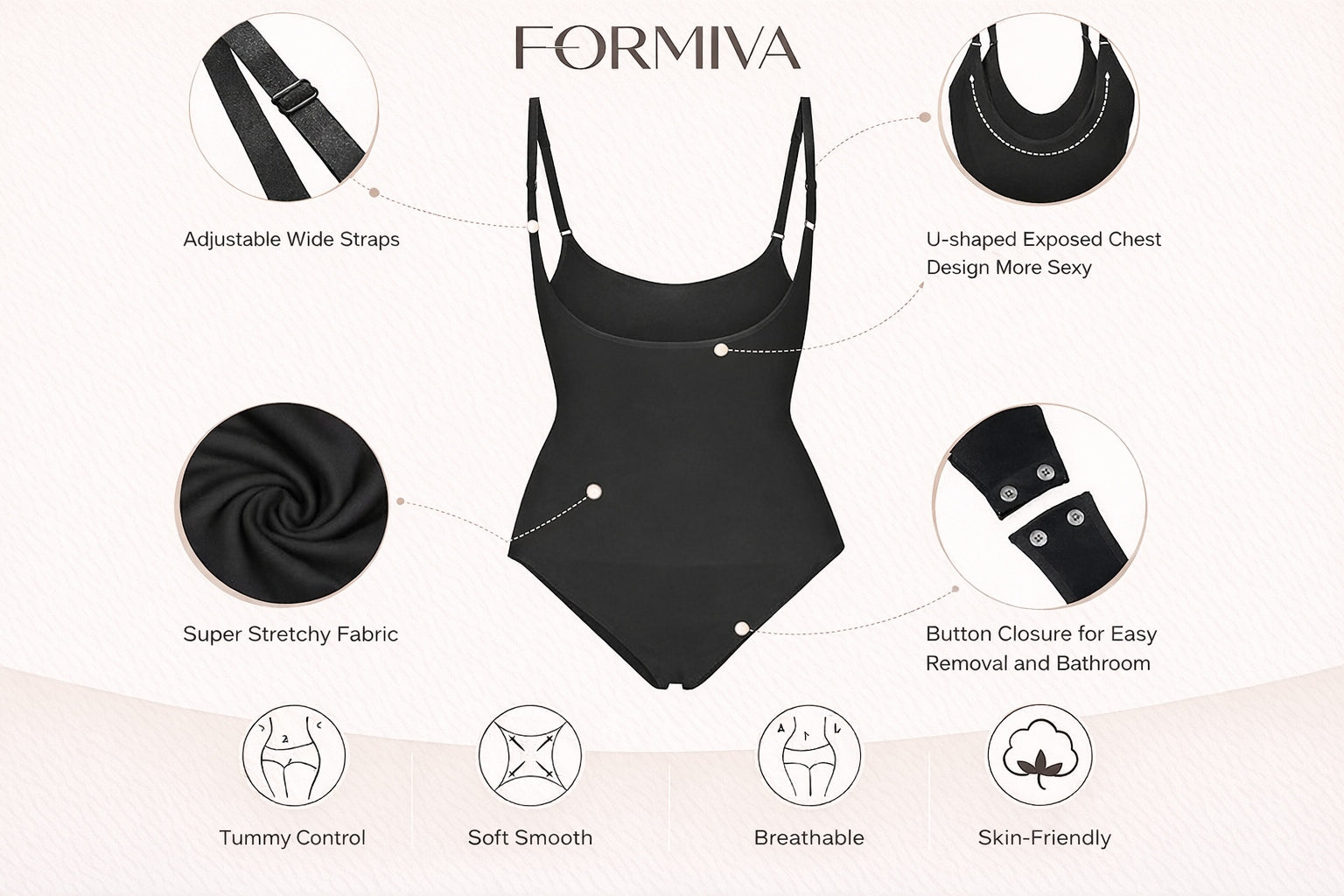 Buy Open Bust Shapewear Tummy Control Bodysuits For Women Seamless Compression High Waisted Body Shaper online at Fashionner.