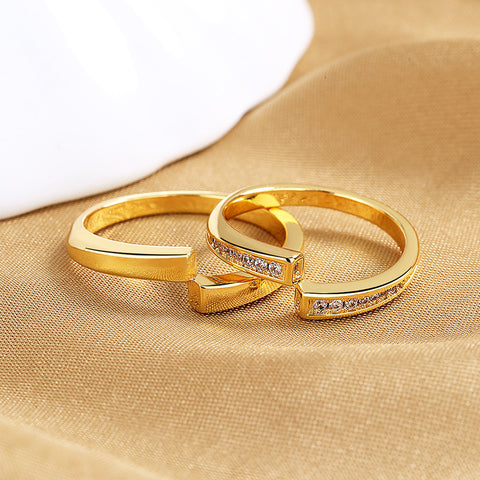 Bague de couple créative unie