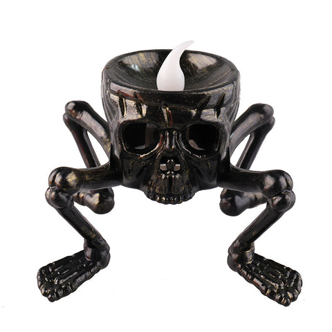Lanterne crâne mains pour Halloween, accessoire de décoration d'ambiance, lanterne de nuit pied crâne, lanterne bougie Halloween.