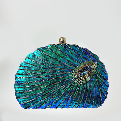 Sac à main chaîne bandoulière perlé asymétrique vintage pour femme