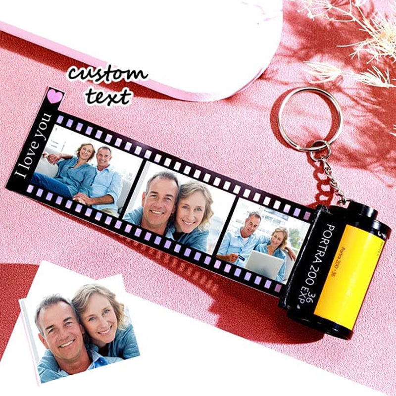 Memory Time Film Album Keychain Creative