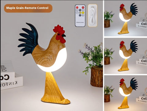 Lampe de Table Décorative Coq USB Originale Décoration Maison