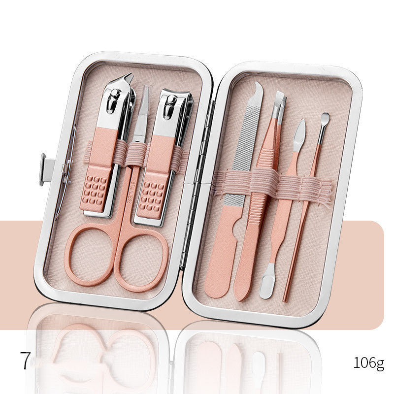 Professional Scissors Nail Clippers Set Ear Spoon Dead Skin Pliers Nail Cutting Pliers Pedicure Knife Nail Groove Trimmers - Fashionner