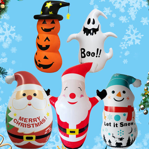 PVC Inflatable Christmas Tumbler Props